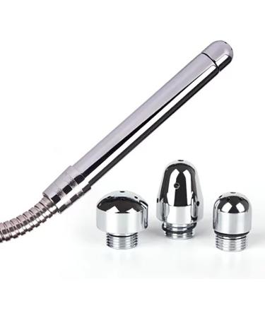 3 Heads Aluminum Shower Cleaner Douche System - Portable Enema Kit with 59" Hose for Effective Bathroom Hygiene - Buy Online on GoSupps.com