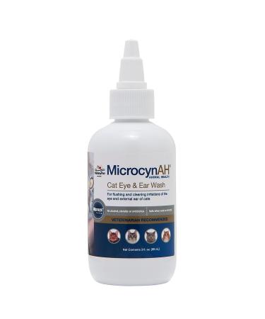 MicrocynAH Cat Eye & Ear Wash 3fl oz.