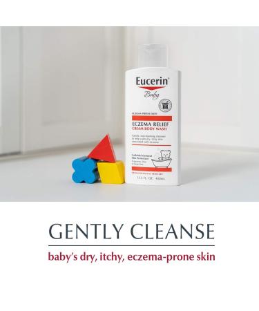 Eucerin Baby Eczema Relief Cream Body Wash 13.5 fl oz - Gentle & Soothing for Sensitive Skin - Buy Online on GoSupps.com