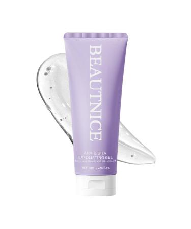 BEAUTNICE Peel Gel Gentle Exfoliant Gommage Facial Exfoliator Non Abrasive Face and Body Moisture Cleanser Pore Care and Dead Skin Buildup for Dry & Sensitive Skin 2.03 Fl Oz