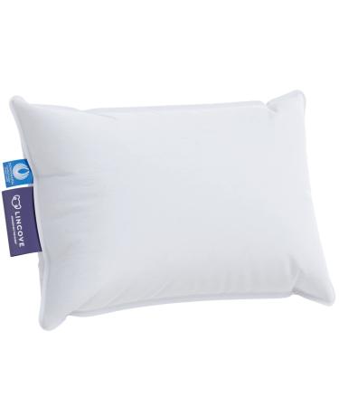 Lincove Canadian Down Toddler Pillow for Sleeping - Perfect for Kids Travel Pillow, Nap Time, Toddler Cot, Crib, Bed - 800 Fill Power, 100% Cotton Shell, 400 Thread Count (13 x 18) 13x18
