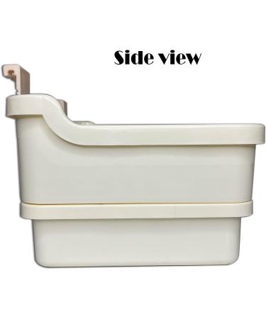 Kathson Extra Large Rabbit Litter Box Trainer - Bunny Toilet for Guinea Pig, Rats, Chinchilla, Ferret - White - Buy Online on GoSupps.com