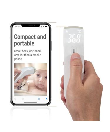 CEM DT-8807S No-Touch Infrared Thermometer for Adults and Kids - FDA and CE Certified - Touchless Baby Thermometer with Large LED Display and Gentle Vibration Alert - Buy Online on GoSupps.com
