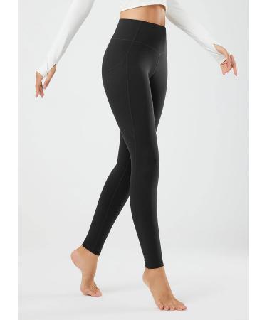 Baleaf Women's Fleece Lined High Waisted Thermal Leggings - Black, Size Large - Buy Online on GoSupps.com