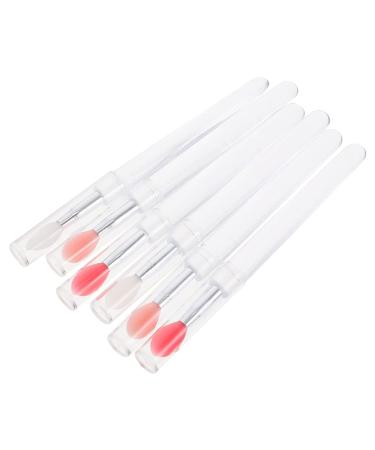 TEONEI Silicone Lip Brushes with Covers,Lipstick Lip Gloss Applicator Brushes,Makeup Beauty Brushes,6Pcs
