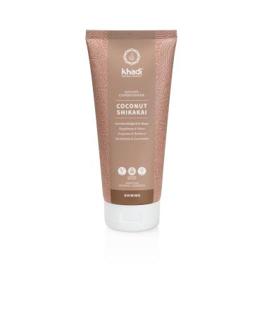 Khadi Coconut Shikakai Ayurvedic Conditioner - 100% Natural Silicone-Free Vegan Hair Care 200ml for Shine & Curls - Buy Online on GoSupps.com