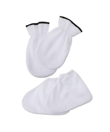 NOLITOY Cire Paraffine Chauffante pour Soin des Mains et Pieds Lavable 12x9 Pouces Chaussettes Exfoliantes pour Spa Domicile