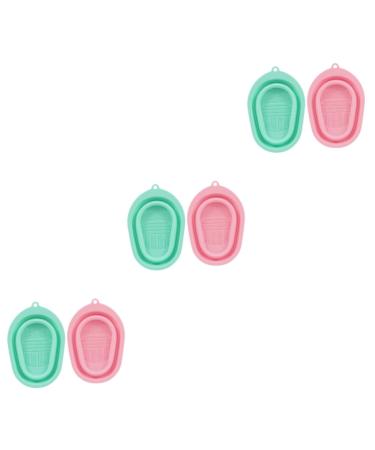 FRCOLOR 6 Pcs Silicone Makeup Brush Dryer Cleaning Brush Portable Washing Makeup Brush Drying Stand Washer Makeup Brush Cleaning Mat Makeup Brush Cleaning Kit Cosmetic Braces