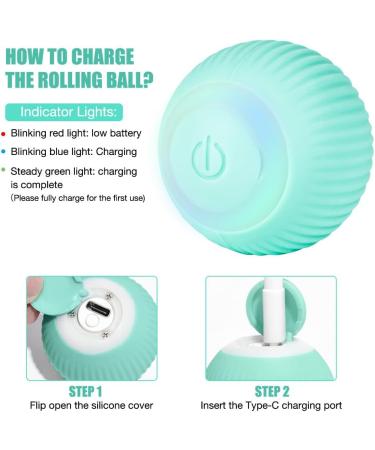 TGKYK Electric Cat Toys - Interactive Intelligent Balls for Cats & Dogs - 2 Pack (Pink & Green) - Quiet & Fun Playtime - Buy Online on GoSupps.com