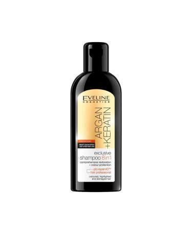 Eveline Cosmetics Argan + Keratin 8-in-1 Shampoo - Nourishing Hair Care | 5.07 fl oz/150 ml - Buy Internationally - Buy Online on GoSupps.com
