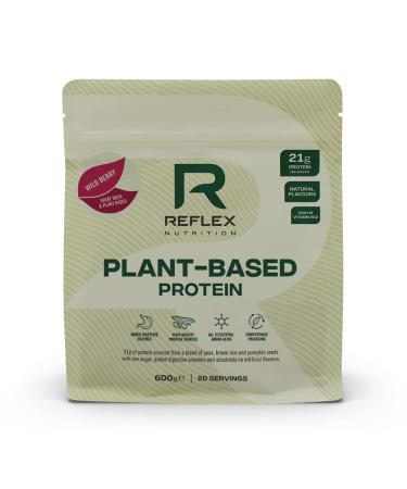 Reflex Nutrition Plant Based Vegan Protein with B12 Great Taste New 2020 Protein (Wild Berry) (600g)