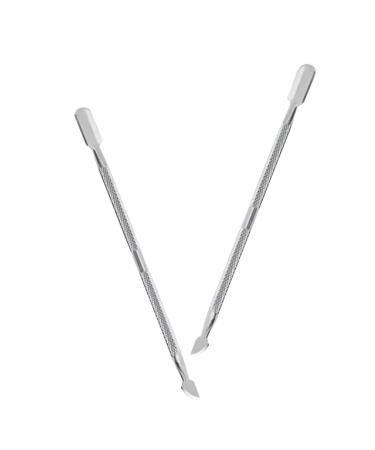 Professional Cuticle Pusher Stainless Steel Dual-Ended Nail Tool Hypoallergenic Ideal for use on the nails of the hands or feet for pushers to scrape glue and remove dirt