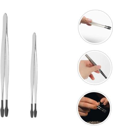 Minkissy 6 STK Stainless Steel Stamp Clip Brow Tool & Tweezers for Handicrafts - Jewelry Production Aid (15.20x1.00cm Set of 3) - Buy Online on GoSupps.com