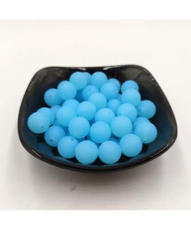 50pcs Transparent Blue Silicone Round Beads - 15mm Sensory Pearl Bead Bulk for Mom Necklace DIY Jewelry Making - Buy Online on GoSupps.com