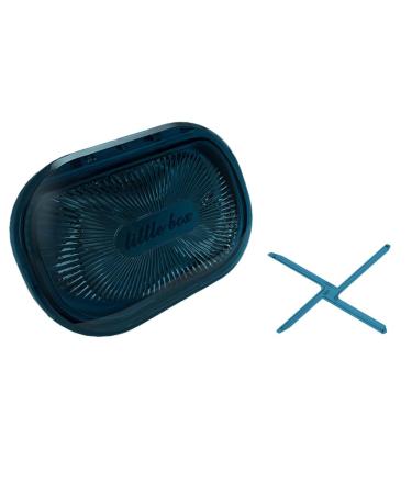 dijiusidy Portable Dental Case Braces Storage Box Seal with Partition Dust-proof Cotton Swab Holder for Travel Home Business Blue L L Blue