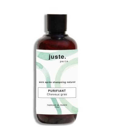 JUSTE PARIS Natural conditioner for oily hair Purifying conditioner 250 ml Anti-dandruff Regulates excess sebum Moisturizes without leaving hair greasy Gentle and effective ingredients Made in France