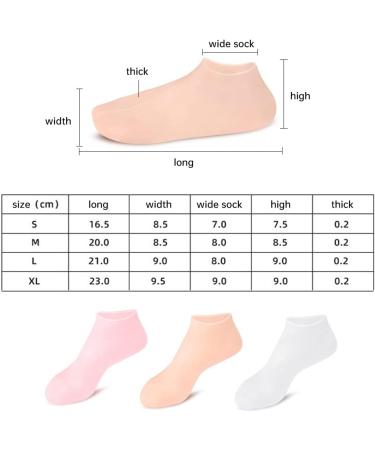 Buy Jawseu Silicone Socks - 3 Pairs Moisturizing & Slipproof for Heel Pain Relief - XL Size for Dry Cracked Heels | International Shipping Available - Buy Online on GoSupps.com