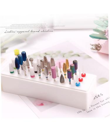 Nail Drill Bits Holder 30 Holes Drill Bits Cleanser Dustproof Drill Bits Organizer Container 30 Holes Manicure Tools for Nail Drill Bit - Buy Online on GoSupps.com
