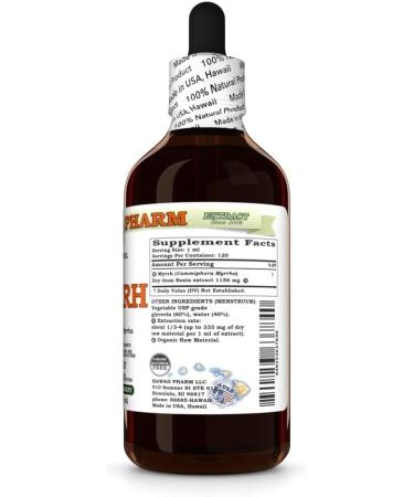 Myrrh Alcohol-Free Liquid Extract Organic Myrrh (Commiphora myrrha) Gum Resin Glycerite Natural Herbal Supplement Hawaii Pharm USA 4 fl.oz - Buy Online on GoSupps.com