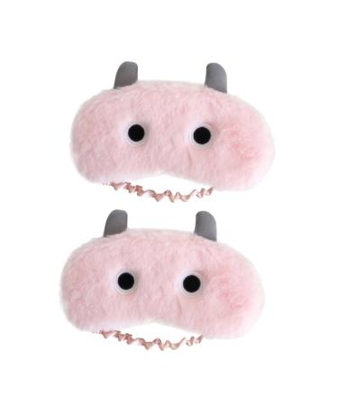 Beaupretty 2pcs Sleep Mask Satin Travel Christmas Plush Toy