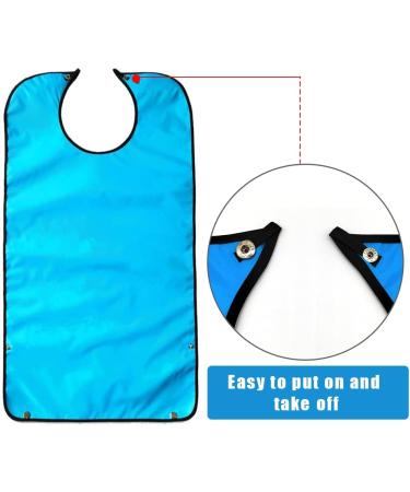 SwirlColor Waterproof Adult Bib for Elderly - Reusable Clothing Protector for Women - Ideal for Christmas Dinner - With Ruler Design - Buy Online on GoSupps.com