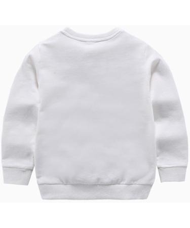 Taigood Boys Cotton Sweatshirt Long Sleeve T-Shirt | Kids Jumper Ages 1-7 | White | Autumn/Winter - Buy Online on GoSupps.com