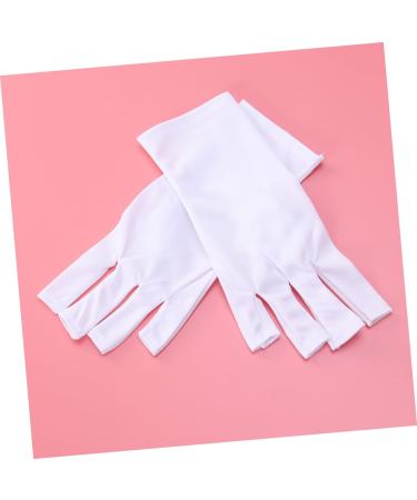 HAPINARY Gel Manicure Gloves 1 Pair Chinese Wooden Pillow Manicure Gloves Anti Uv Glove Silicone Ear Display Uv Shield Glove Half-Finger Gloves Cotton Glove Nail White Short Manicure Glove - Buy Online on GoSupps.com