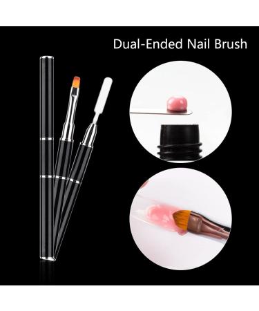 120Pcs Stiletto Shape Nail Dual Forms for Polygel with Nail Forms Stickers, Brush, and File - Pack of 1 - Buy Online on GoSupps.com