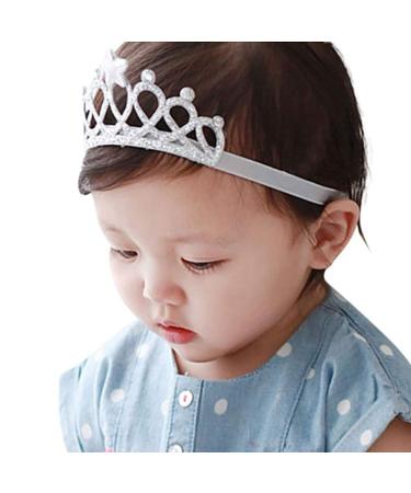 Princess Crown Headband for Baby Girls | Elastic Cloth Hairband & Photo Prop | International Shipping Available - Buy Online on GoSupps.com