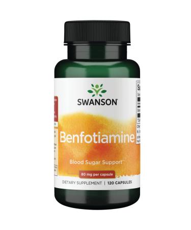 Swanson Benfotiamine 80 Milligrams 120 Capsules