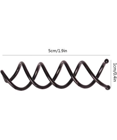 5 set 2 Pieces Women Spiral Hair Pin DIY Hair Style Metal Spin Clip Bun Stick Pick Twist Screw Hair Pins 5 set (black) - Buy Online on GoSupps.com