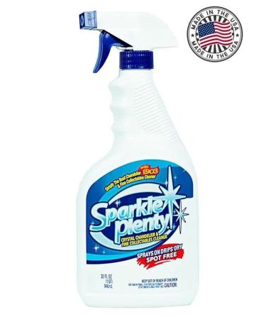 Sparkle Plenty Chandelier Cleaner Drip Dry Spray + CLICKTOSAVE Guide - Crystal Chandelier Cleaner Spray No Wipe - Spray Away Dust Remover - Crystal Cleaner - Cleans Delicate Glass, Figurine & Fine Collectible - 32 fl oz. 32 Fl Oz (Pack of 1)