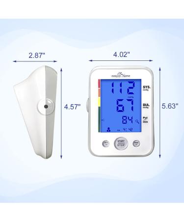EasyHome Large Cuff Digital Blood Pressure Monitor | 3-Color Backlit Display & Pulse Meter | FDA Cleared for OTC | IHB Indicator | 2 User | FSA Eligible - Buy Online on GoSupps.com