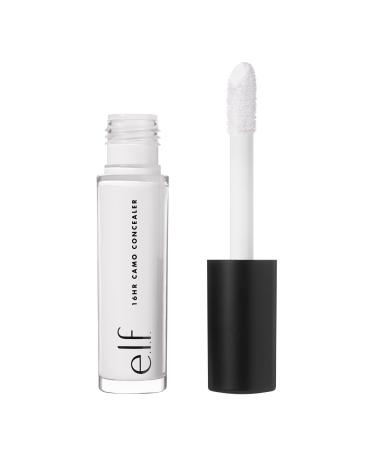 e.l.f. 16HR Camo Concealer, Full Coverage, Highly Pigmented Concealer With Matte Finish, Crease-proof, Vegan & Cruelty-Free, White, 0.203 Fl Oz