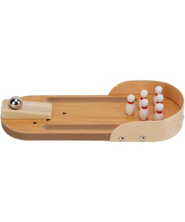 Luqeeg Table Top Mini Bowling Game Set - Fun Wooden Desktop Toy for Kids and Adults - Buy Online on GoSupps.com