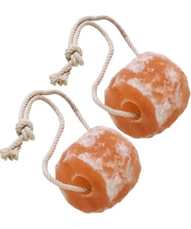 Natural Himalayan 2-3Kg Salt Lick/Natural Minerals Block With Rope for Horses Deer Goats Elk Rabbits Livestock & All Animals Pink Salt Natural Mineral (2-Pack) - Buy Online on GoSupps.com