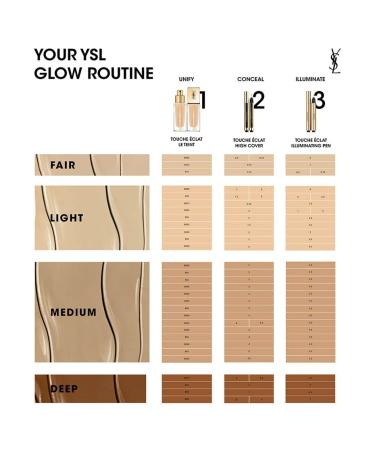 YSL Touche Eclat Le Teint Foundation SPF22 PA++ BD 20 Warm Ivory 25ml - Buy Online on GoSupps.com