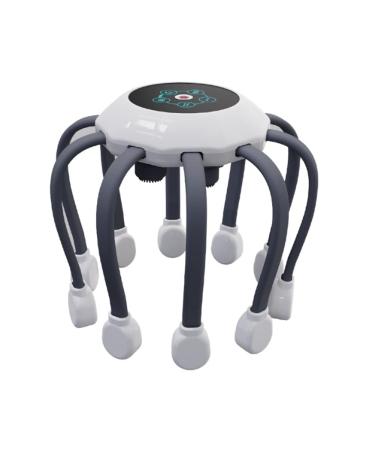 IStovo electrical massage device head octopus massage leather head head music 5 modes 14 vibrating stycs therapy red red for stress relief