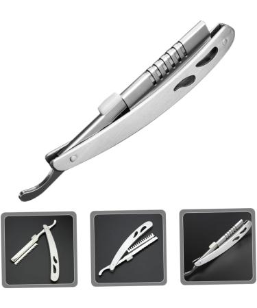 Frcolor Stainless Steel Razor Holder - Manual Beard Shaver & Facial Hair Cutter | Premium Hairdresser Tool - Buy Online on GoSupps.com