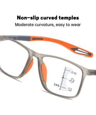 BILIZA Ultralight Multifocal Reading Glasses - Blue Light Blocking Computer Readers | TR Flexible Anti-Glare Sports Eyeglasses 1.0x Gray - Buy Online on GoSupps.com