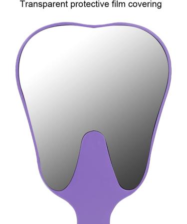 Cute Tooth Shaped Mirror with Handle Small Gift for Dental Clinic 3 Colors Available PC Material Designed for Oral Observation (Purple) - Buy Online on GoSupps.com