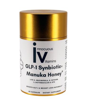 Innocuous Vitamins GLP-1 Synbiotic+Manuka Honey Clinically Proven Natural Probiotics for Weight Loss Belly Fat Reduction Boost Fat Secretion Gut Health Manage Appetite & Cravings Increase GLP-1