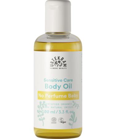 Urtekram Body Oil - No Perfume Baby - Sensitive Skin - 100 ml Vegan Organic No Perfume Natural Origin