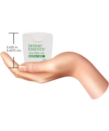 Desert Essence Tea Tree Dental Tape 30 yd - Gluten Free Cruelty Free Naturally Waxed Floss for Plaque & Build-Up Removal - Buy Online on GoSupps.com