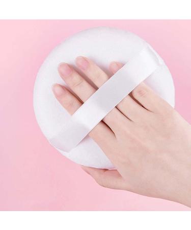 Ultra Soft Large Powder Puff | 5.1 Inch Velour Body Puff | Washable Fluffy with Ribbon Perfect for All Skin Types - Buy Online on GoSupps.com