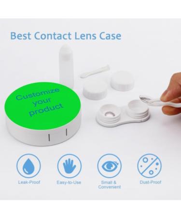 LEDIYougou Personalized Contact Lens Container with Mirror - Portable Mini Holder for Travel | Soft Tank with L&R Caps - 8cm - Buy Online on GoSupps.com