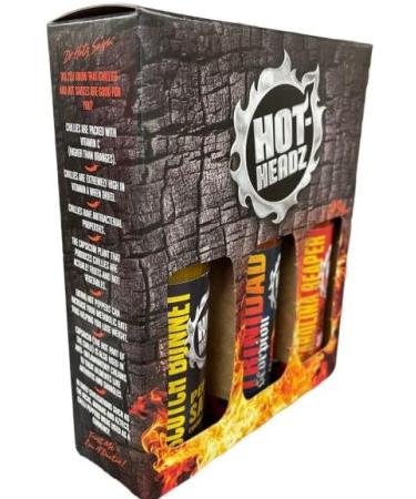 Hot Headz Extra Hot Sauce Gift Set - 3x 148ml Chilli Sauces for Marinades and Dipping | All Natural Spicy Flavours | Variety Box - Buy Online on GoSupps.com