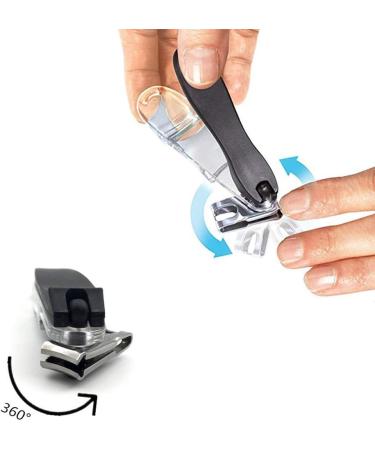 VIEEL 360 Degree Rotary Nail Clipper | Stainless Steel Sharp Blade Trimmer and Cutter Toe Nail Clipper - Ergonomic Design for Easy Fingernail and Toenail Trimming - Buy Online on GoSupps.com