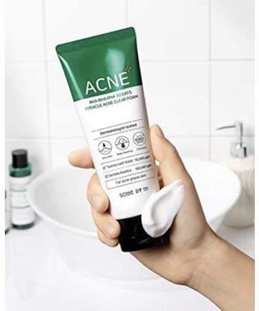 SOME BY MI AHA-BHA-PHA 30 DAYS MIRACLE ACNE CLEAR FOAM (100 ml)- Functional face cleanser - Buy Online on GoSupps.com