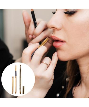 Revolving Portable Lip Brush Set - 2 Pieces for Easy Lipstick & Gloss Application - Buy Online on GoSupps.com